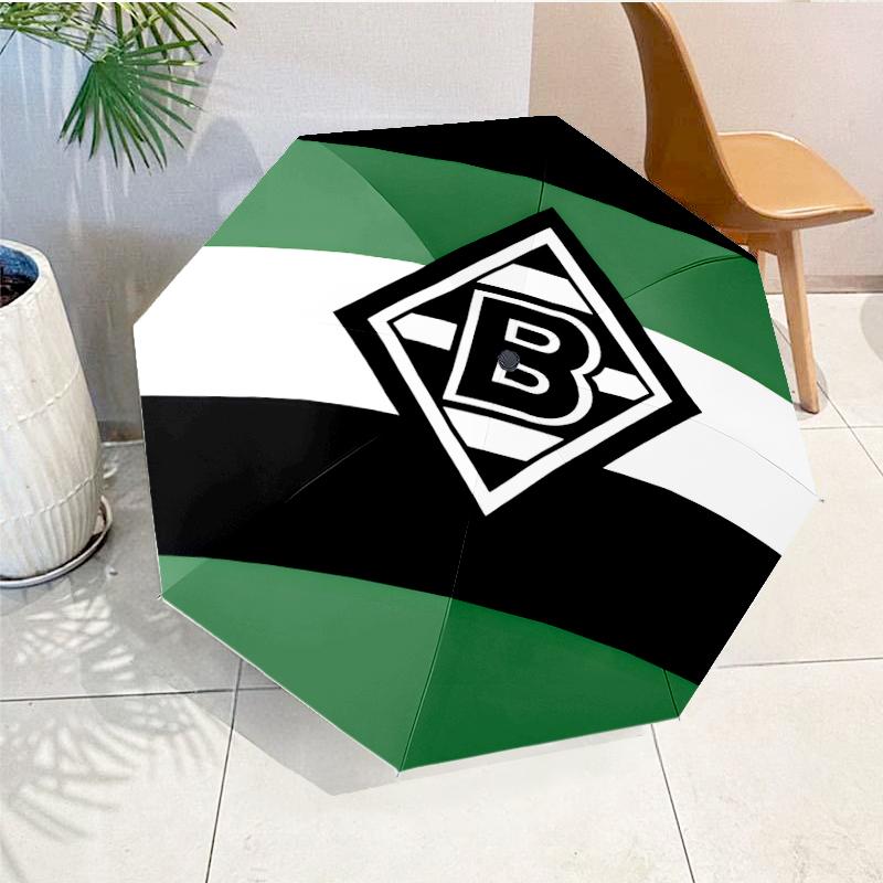 Green Black Borussia Automatic Folding Umbrella - 8-Rib Travel Umbrella with Auto Open/Close & Portable, Gift for Christmas, Birthdays
