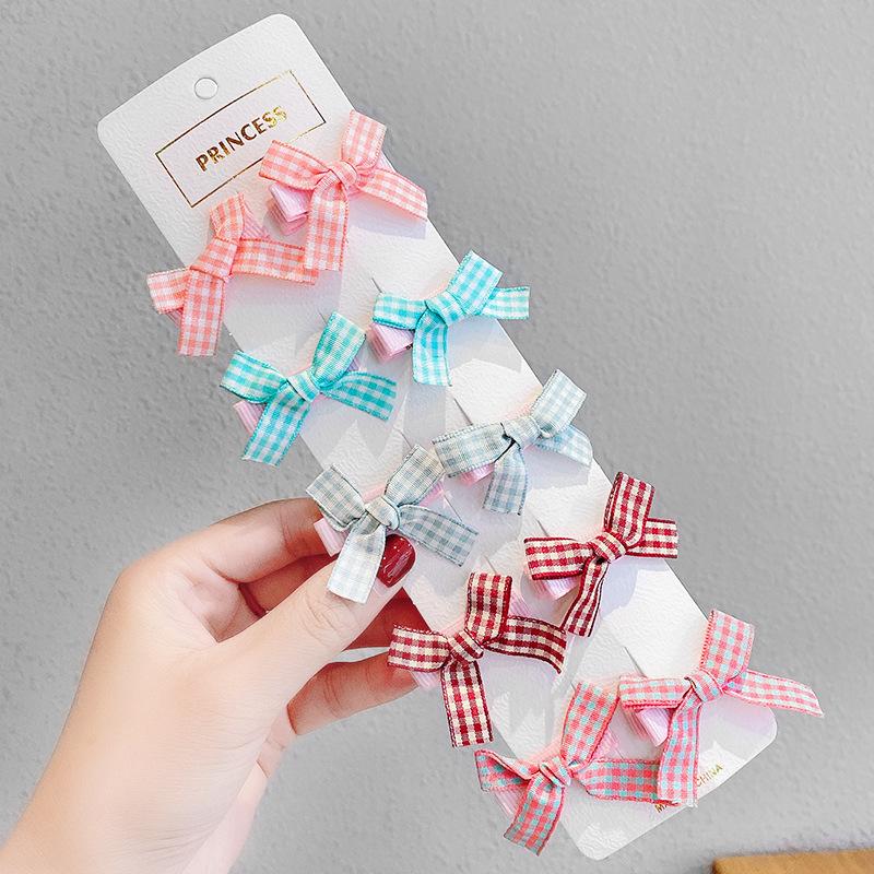 10Pcs Baby Bow Hair Clip Children's Bangs Headdress Girls Cute Little Hair Clip Broken Hair Clip Princess Hair Accessory