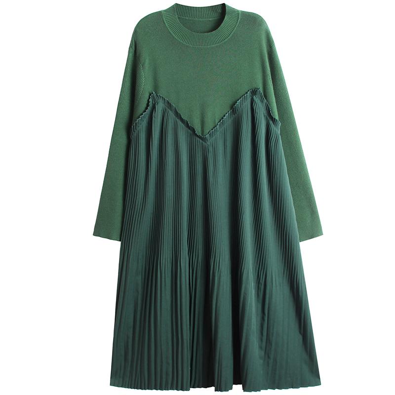 Xitao Fashion Solid Color Casual Knitting Dress GJ1010