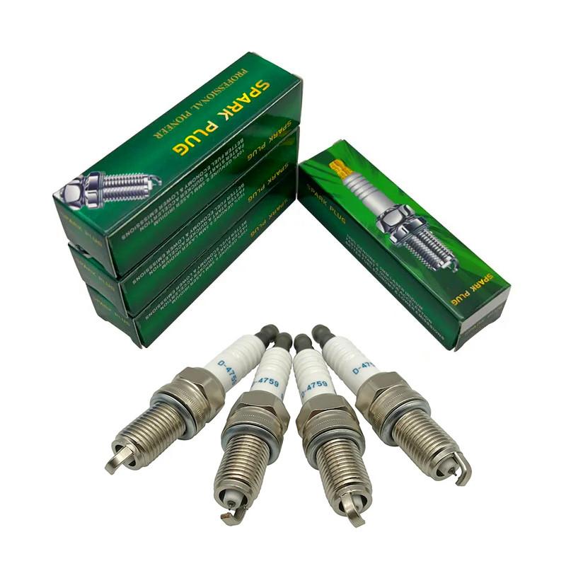 4pcs TRUE DOUBLE IRIDIUM GREEN Spark Plug D-4759 FOR IKR7D SXU22PR9 VXU22 IXU22 DCPR7EIX-P ZXU20PR11 IKR6G11 DCPR7EIX DCPR7E double iridium