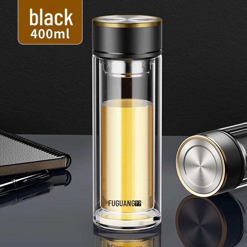 Fuguang Double Wall Borosilicate Glass Water Bottle