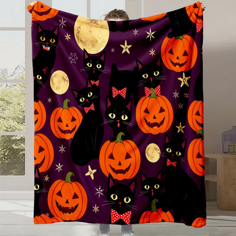 New Cartoon Cute Print Halloween Gift Blanket Office Casual Nap Sofa Blanket Digital Print Flannel Blanket