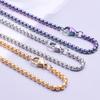 20-90cm Square Pearl Chain Necklaces For Women/Men Accessories DIY Bracelets Necklace Stainless Steel Jewelry Handmade Materials