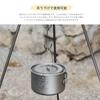 Boundless Voyage Titanium Cookware Pot, Cookware for Campfires, Hanging Pot, Rust-Resistant, Lightweight, Foldable Handle, Solo Camping, Outdoor Campi