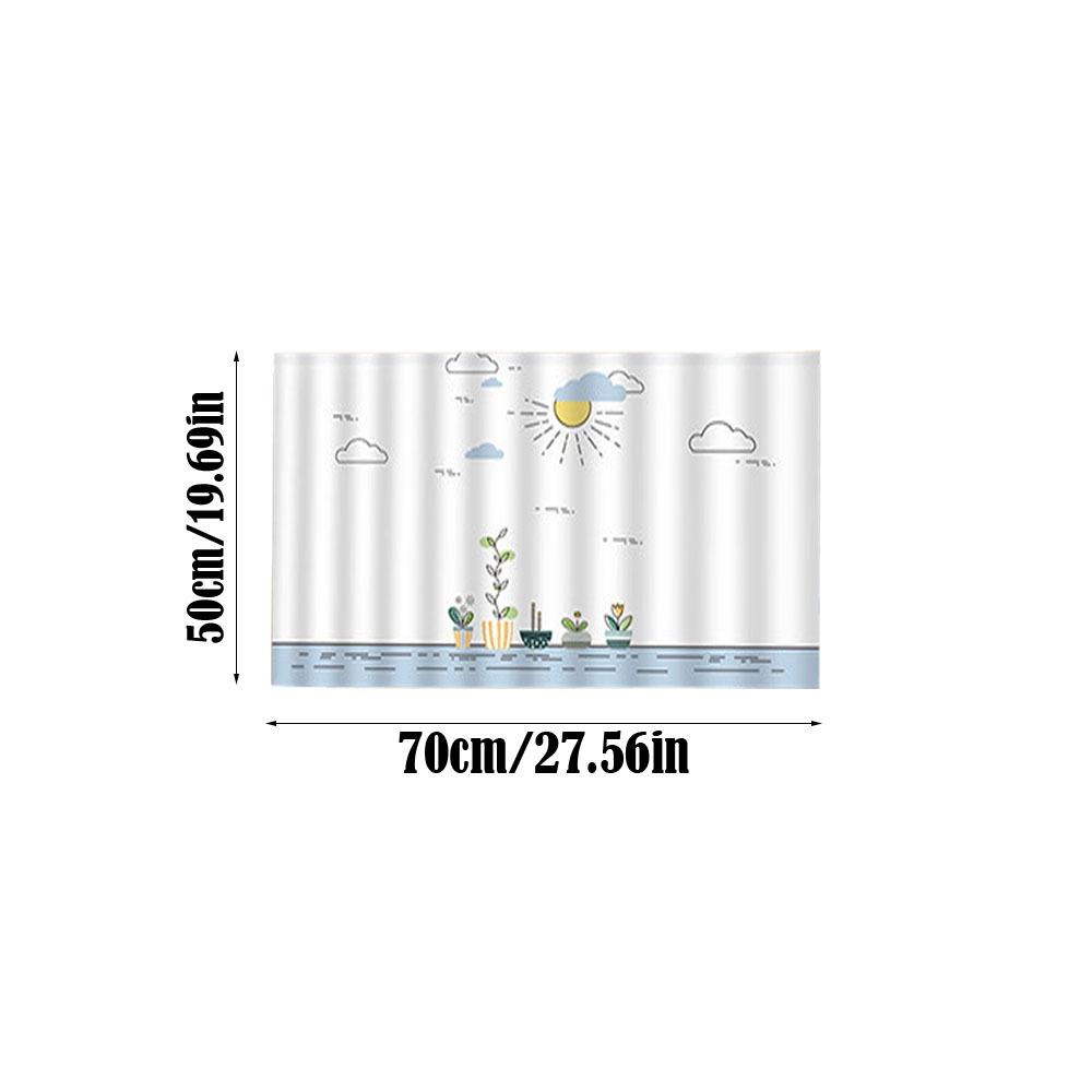 

Cute Cartoon Cabinet Curtain Dustproof Self-Adhesive Kitchen Curtains Shoe Rack Curtain Home Decor Supplies