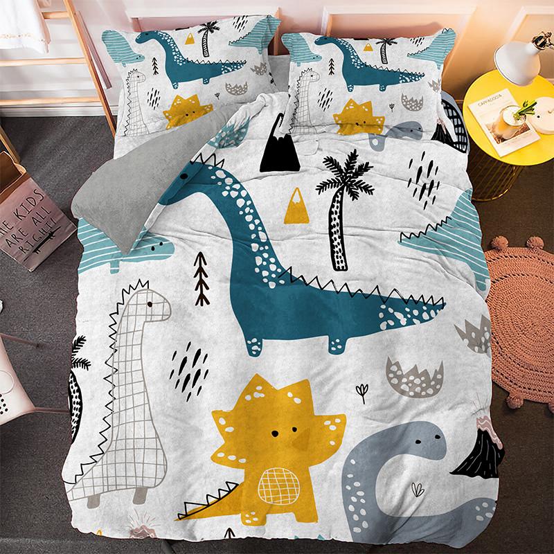 Cartoon Dinosaur Bedding Set Twin Queen King Animal Duvet Quilt Cover Pillowcase Jurassic World 2/3pcs Polyester Comforter Cover