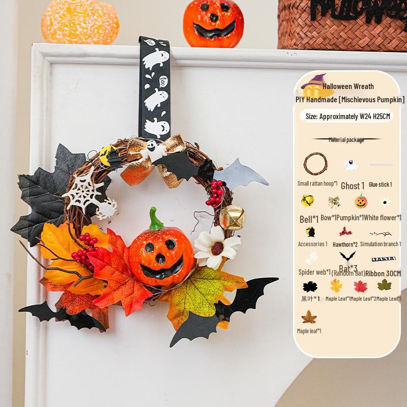 Halloween Pumpkin Lantern Door Hanging Decoration - Festive Party Ornament for Scene Setting