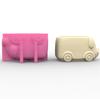 3D DIY Flower Pots Mold Silicone Concrete Mold Animal Car Shape Silicone Vase Molds for Crafting Concrete Candle Holders