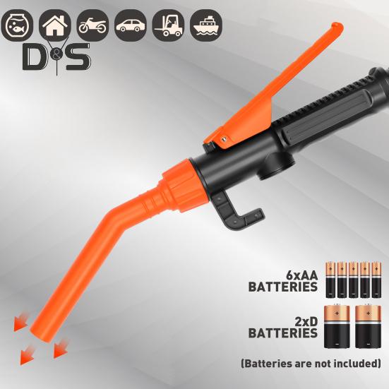 Bärbar överföringspump Batteridriven elektrisk sifonpump Kraftfull sug Lätt att använda Handhållen bränsleoljeöverföringspump