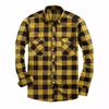 Spring And Autumn Winter New Men'S Checkered Shirt Double Pocket Flannel Casual Checkered Shirt