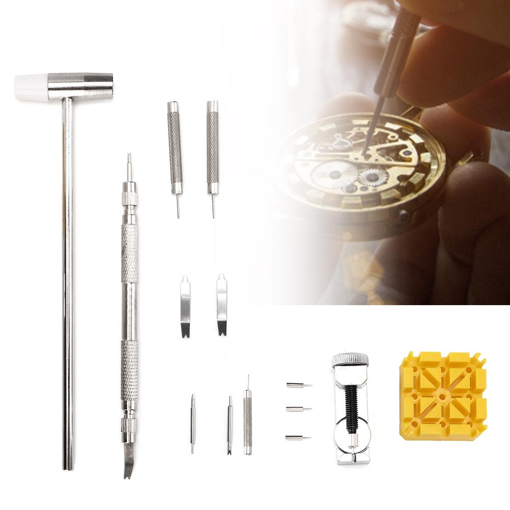 14 stk. verktøysett for klokkereparasjon Klokkehammer Sett med verktøy for fjerning av klokkereim