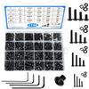 1705 Pcs Machine Screw Assortment Kit, Metric Screws Made 12.9 Alloy Steel, Including M2, M3, M4, M5 Screw Set, Hex Screws, Nuts and Washers