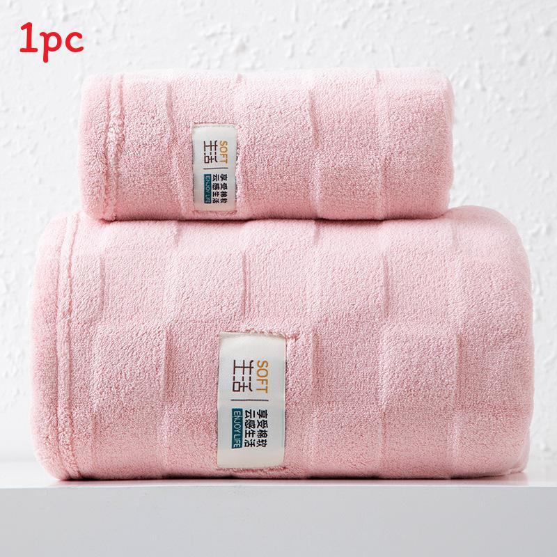 Ev Spa Hediyesi İçin Yumuşak Emici Malzemeli Mercan Polar Banyo Havlusu Seti