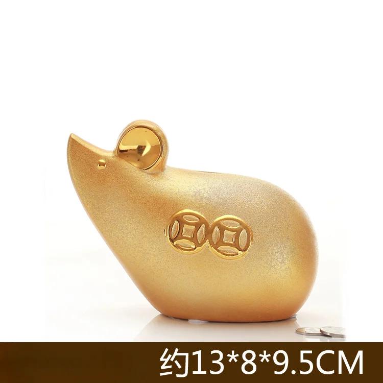 1PCS handmade ceramic cute twelve zodiac monkey chicken dog mouse dragon piggy bank home storefront front desk decoration