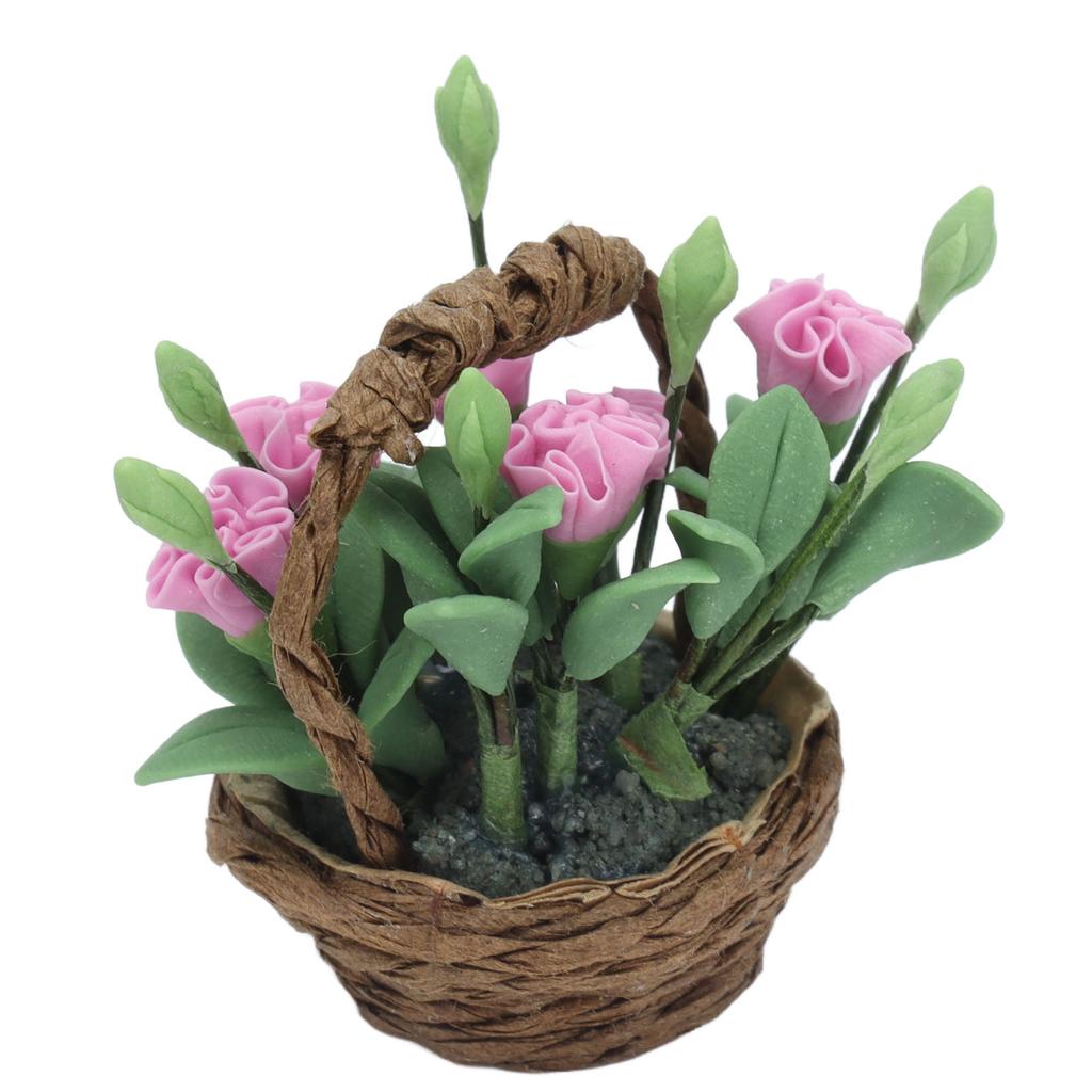 Miniature Flowers Exquisite Exterior Vivid Design Fine Workmanship Miniature Dollhouse Plants