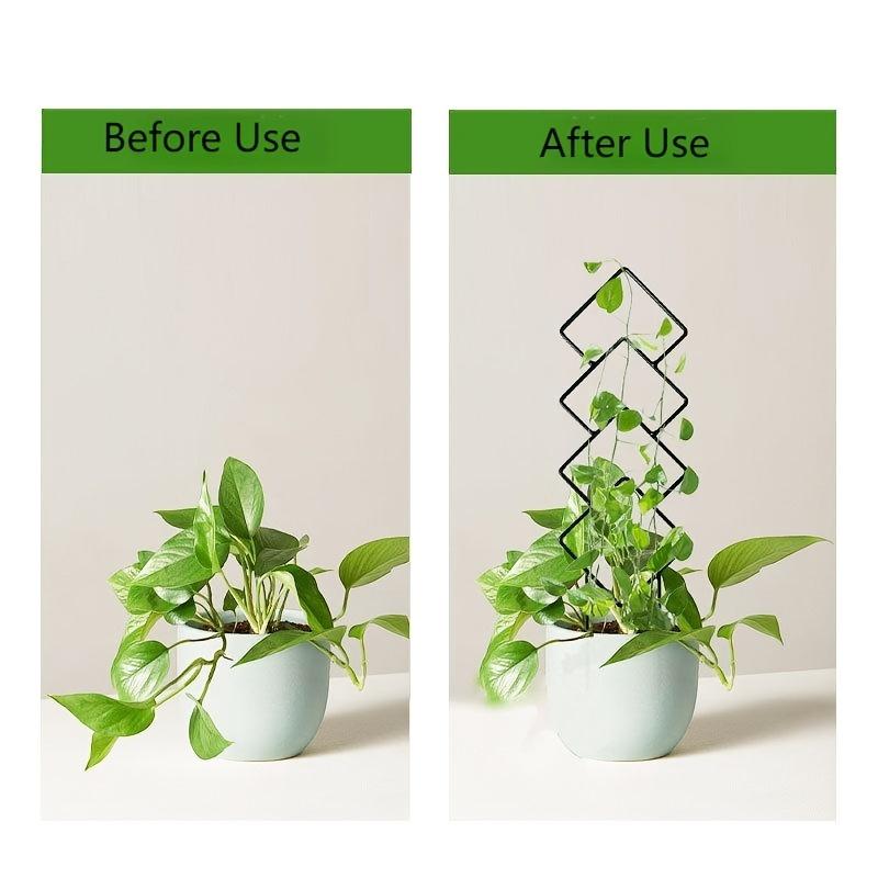1pc Modern Diamond-Shaped Plant Stand Indoor Climbing Plants Supports Iron Stand For Ironwood Ivy Roses Gardening Accessories
