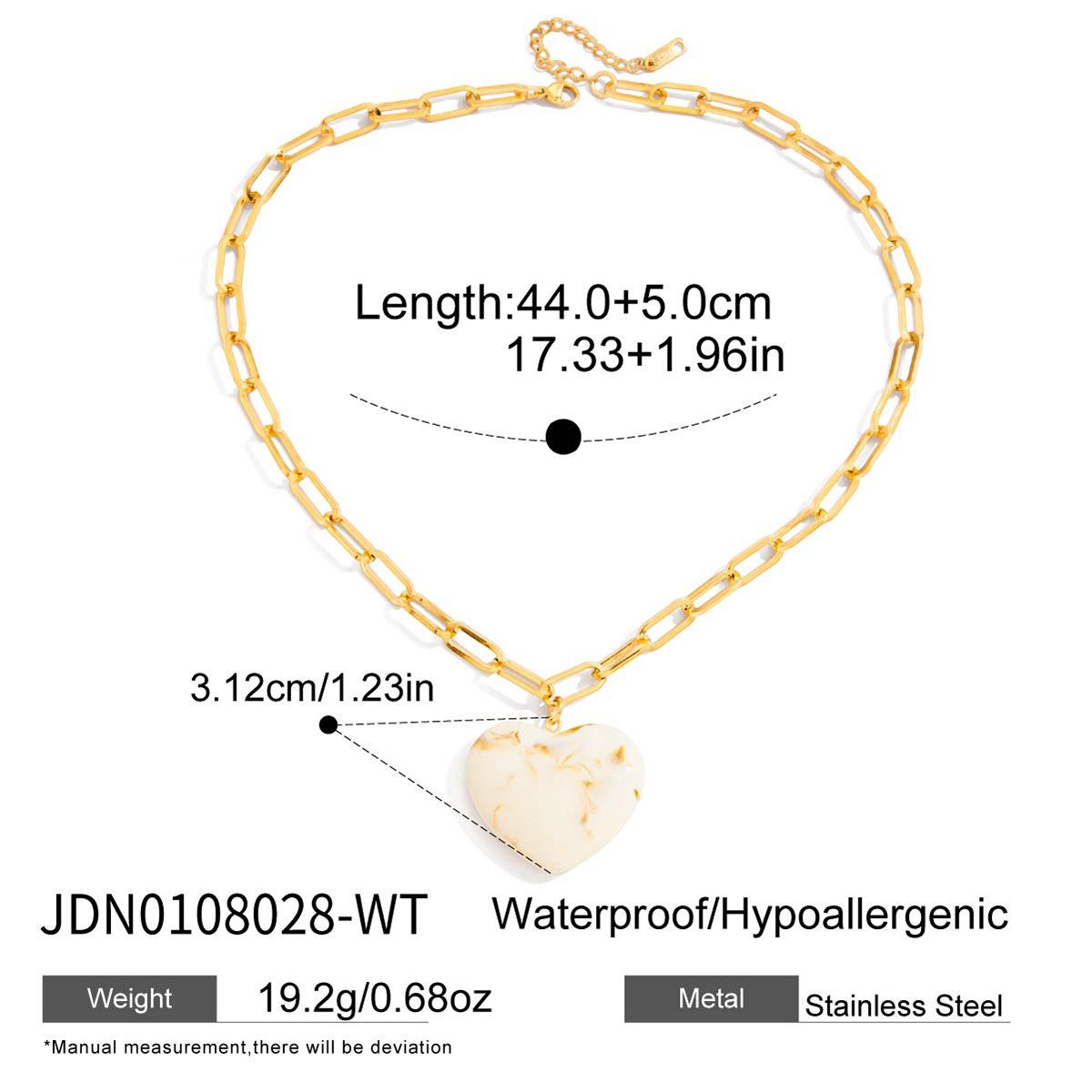 

Розкішний ретро стиль 18K золото, підвіска з епоксидної смоли у формі серця, намисто, аксесуари, ювелірні вироби