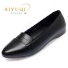 Flat Women Shoes Genuine Leather Women's Spring Shoes Large Size Slip-on Middle-aged Mother Women's Shoes