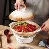 ZISIZ Ceramic Clay Casserole Pot with Lid