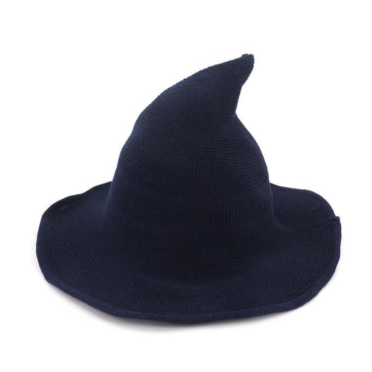 Cappello da Strega da Donna Vintage per Costume Cappello in Lana Lavorata a Maglia Festa Coseplay Maschera Cappello da Strega Decorazione Prop di Halloween