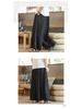 Men's Wide-Leg Ice Silk Culottes - Chinese Style Hanfu Tang Suit Meditation Skirt Pants