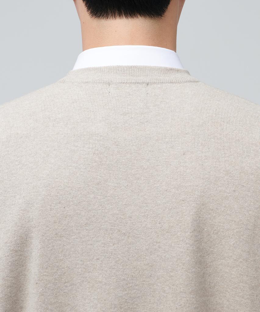 MUSINSA STANDARD Lambswool Crew Neck Knit Vest [Mushroom]