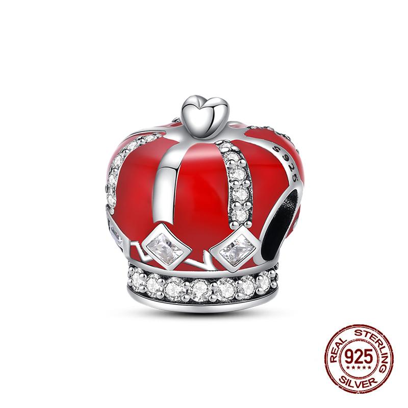 100% Copper Strawberry Lipstick Ladybird China Red Charms Beads Fitoriginal Bracelets For Women Diy Jewellery