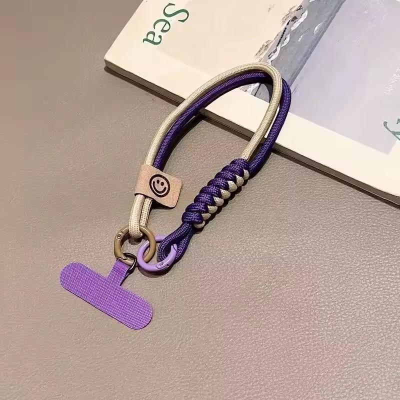 Double Ring Buckle Woven Mobile Phone Lanyard Women Men Universal Anti-Loss Keychains Pendant Wrist Short Straps Accessories