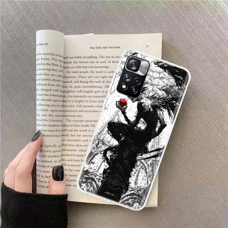 

Чехол для телефона с аниме Deth Note Лайт Ягами Для Redmi Note 13 12 Pro Plus 14 15 Pro 5G 11 11T 11E 11S 10 Pro 10S 9 9S Чехол Cell Cle Redmi Note 12 4G