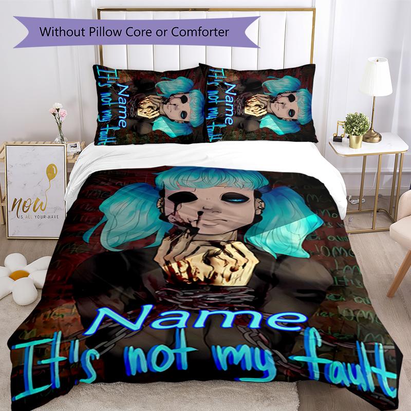 3pcs Custom Name Sally Face Bedding Set Duvet Cover Closure Includes 1 Duvet Cover & 2 Pillowcases for All Seasons Bedroom Decor