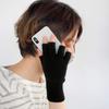 Prodigal Cashmere Fingerless Gloves 100% (Free Size, Black)