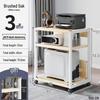 Floor-Standing Multi-Layer Mobile Printer Rack & Computer Host Organizer Cabinet