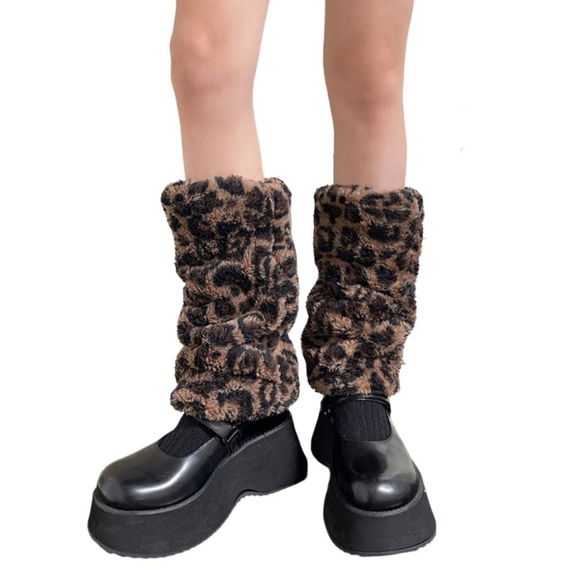 Faux Furs Leg Warmer,Warm Soft Fuzzy Leg Warmer Boot Cuffs Cover for Women Party Costumes Boot Sleeves Boot Covers