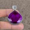 Pink Amethyst Gemstone Handmade 925 Sterling Silver Jewelry Pendant 1.97" KKG-32