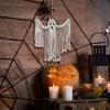 New Style Halloween Decoration Hanging Ornament,Handmade Woven White Ghost Wall Hanging,Decorations for Festival Scene
