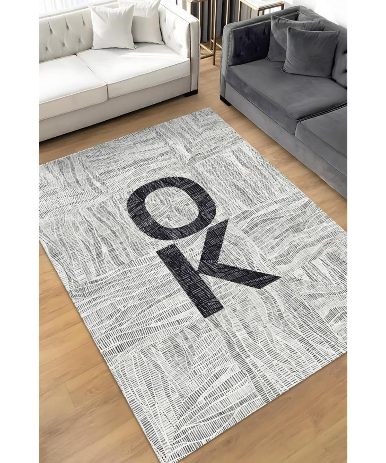 

Arrow Cotton Woven Base Washable Non-Slip Decorative Home Rug