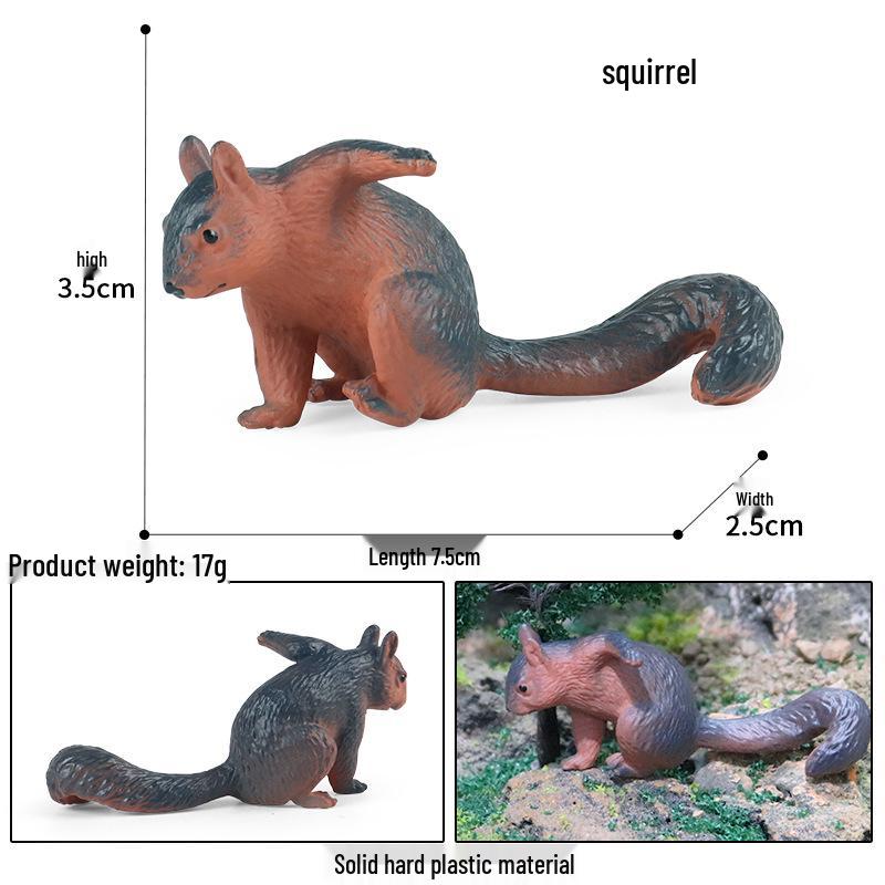 Children s Early Education Red-bellied Squirrel Figurine Toy