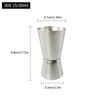 15/30ml 25/50ml 30/60ml Stainless Steel Measuring Cups Bar Party Wine Cocktail Shaker Dual Shot Jigger Liquid Drinks DIY Tool
