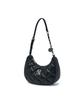 Mlb Basic Quilted Pu Hobo Bag Ny (Black)