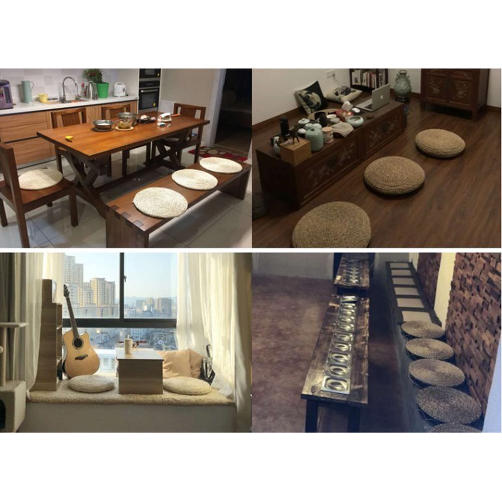 Rundes Strohkissen Yoga Meditationskissen Seidenpolsterung Bodenmatte