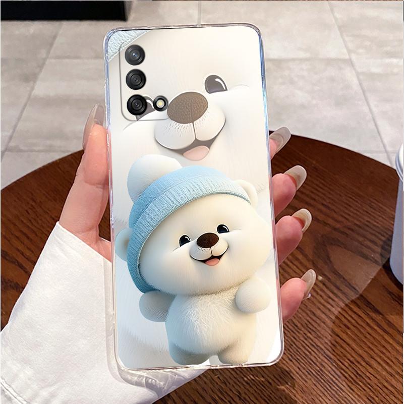 Case For Oppo A74 CPH2219 A95 CPH2365 A74 5G CPH2197 Back Cover Clear Luxury Cute Love Rabbit Funny Soft TPU Silicone Phone Case