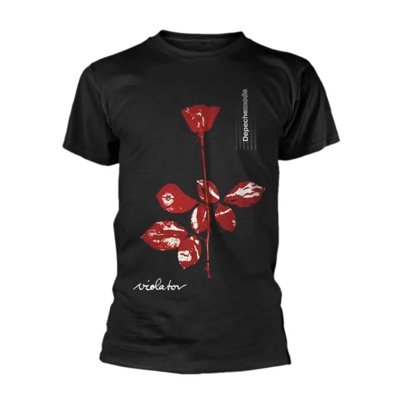 2025 Summer Depeche Mode Violator Peripheral Pattern 100 Pure Cotton Printed Tshirt Luxury Brand Mens Short Sleeves Oversize