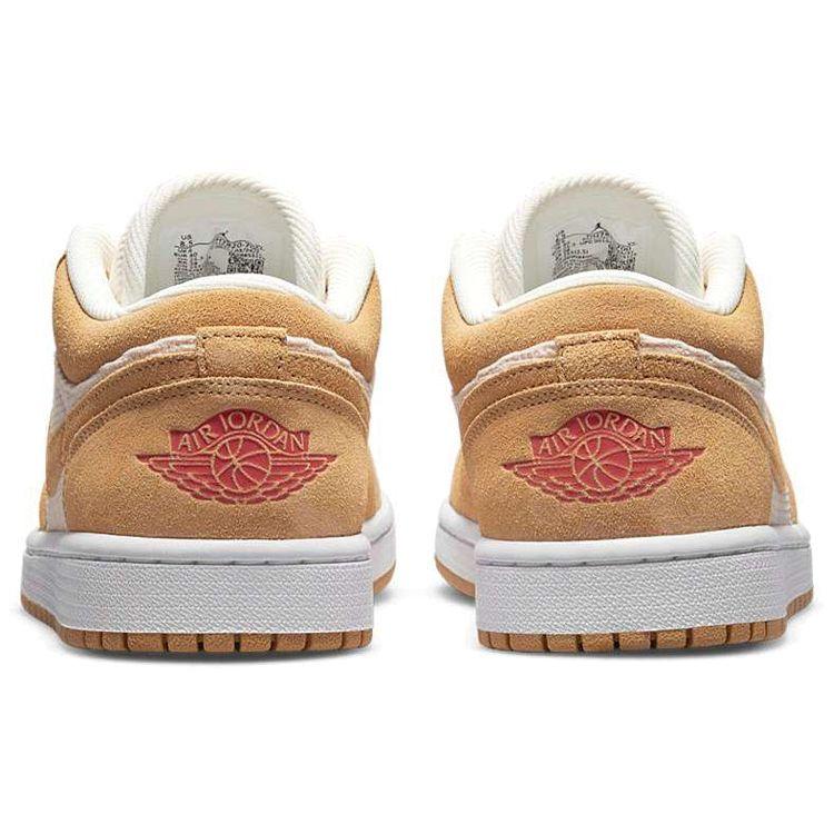 Air Jordan 1 Low SE Twine Women Sneakers Tan Orange-Quartz Sail DH7820-700