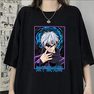 New Anime Satoru Gojo T Shirt Women Men Casual Personality Round Neck Short Sleeve Fashion T Shirt 10 Colors Plus Size XXS-4XL