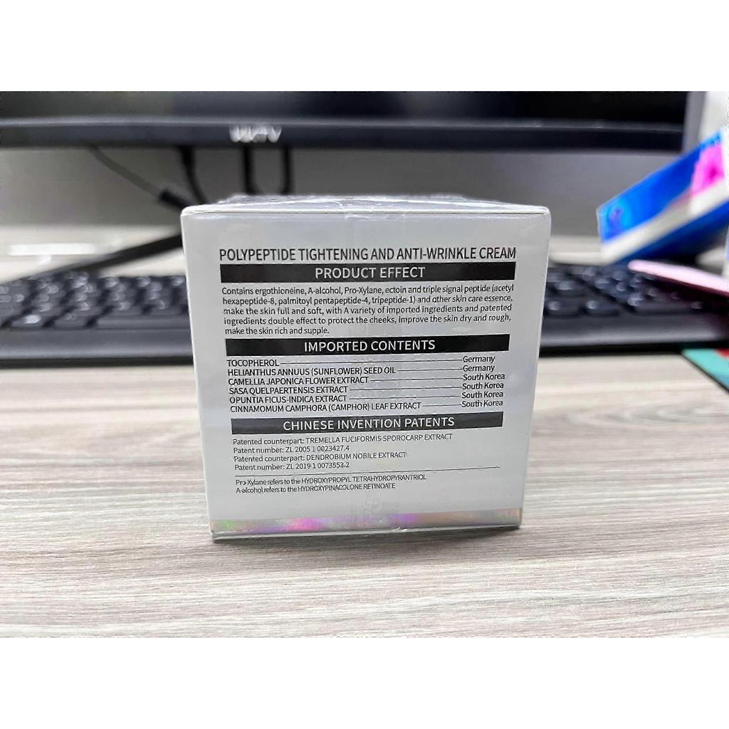 Anti-Falten-Creme-Set mit Polypeptid, straffende Gesichts- und Augenfeuchtigkeitscreme für Frauen und Männer, 2 Stück