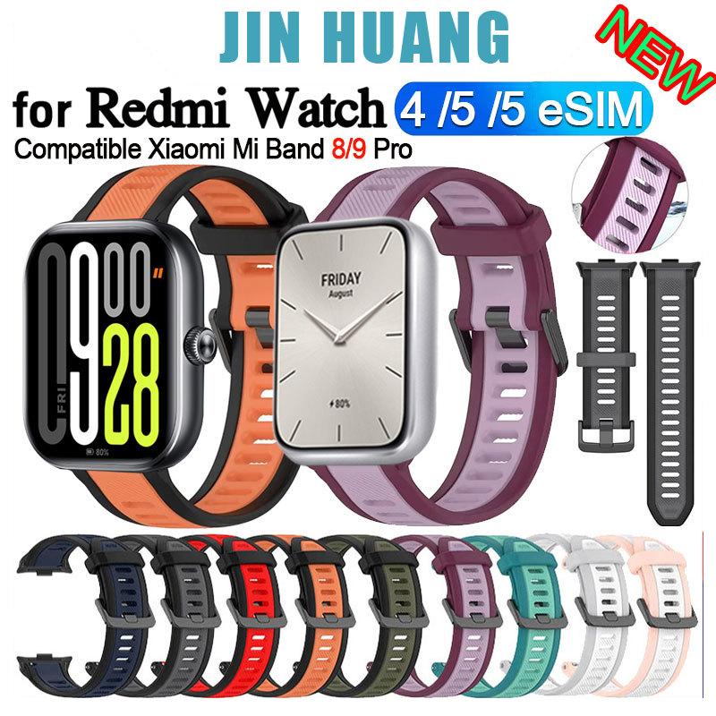 Silicone Band For Redmi Watch 4 / 5 / 5e SIM Strap for Xiaomi Mi Band 9 Pro / 8 Pro Soft Bracelet Wristbands Belt