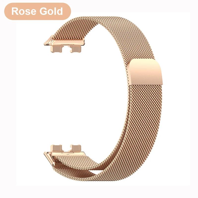 Metal Strap For Huawei Band 8 9 Bracelet With TPU Case Screen Protector Soft Film Replacement Milanese Magnetic Loop Watchband