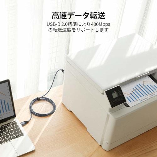 SUNGUY Printer Cable 3M Type A Male To Type B Male USB2.0 Cable Gold Plated Connector Printer USB Cable Computer and Printer Connection Cable Compatib