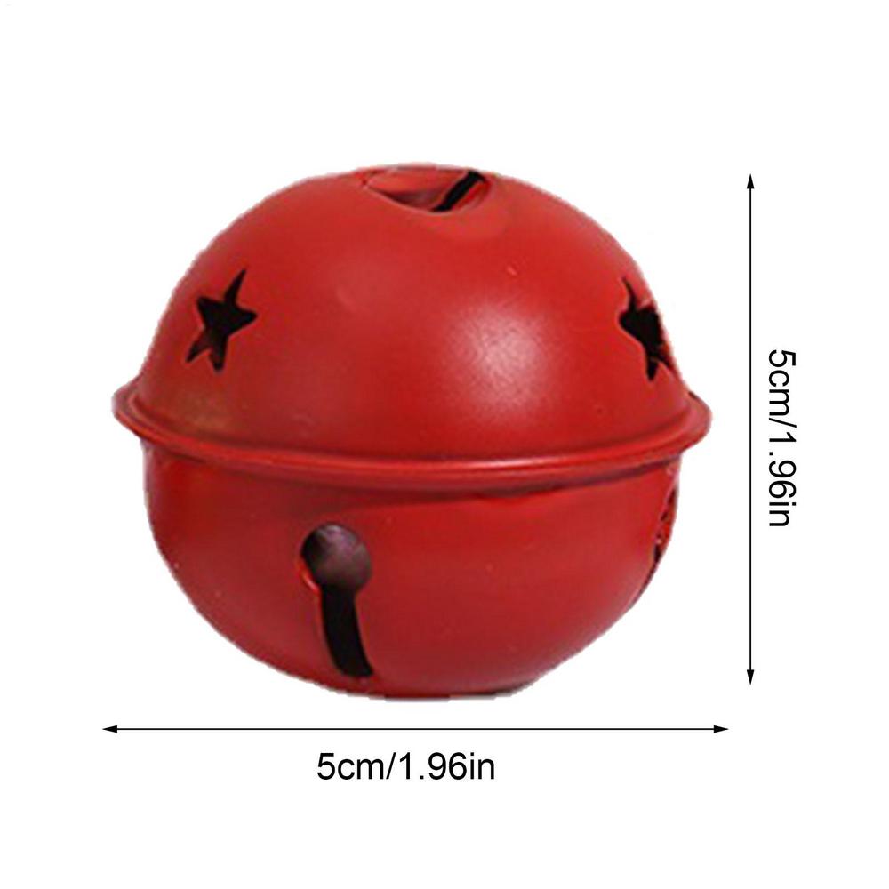 5 Pcs Silver Gold Jingle Bells Pendants Hanging Christmas Tree Ornaments Christmas Decorations Party DIY Crafts Accessories