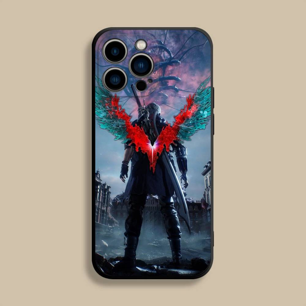 

Чехол для телефона D-Devil M-May C-Cry для iPhone 17,16,15,14,13,12,Pro,Max,Plus,E,SE4,Air,Mini Черный Мягкий Чехол iPhone15